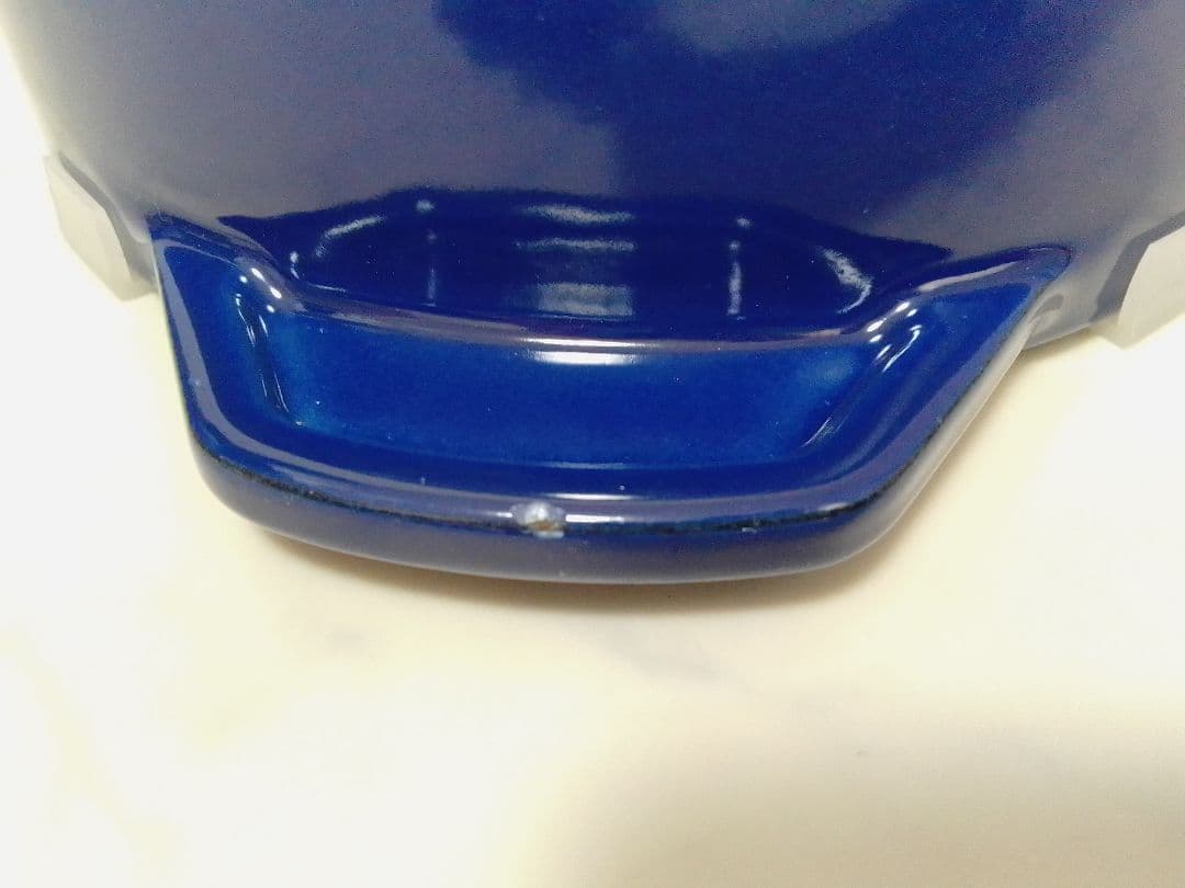 未使用 STAUB ストウブ 16cm GOHAN ゴハン М ブルー 鍋敷き付