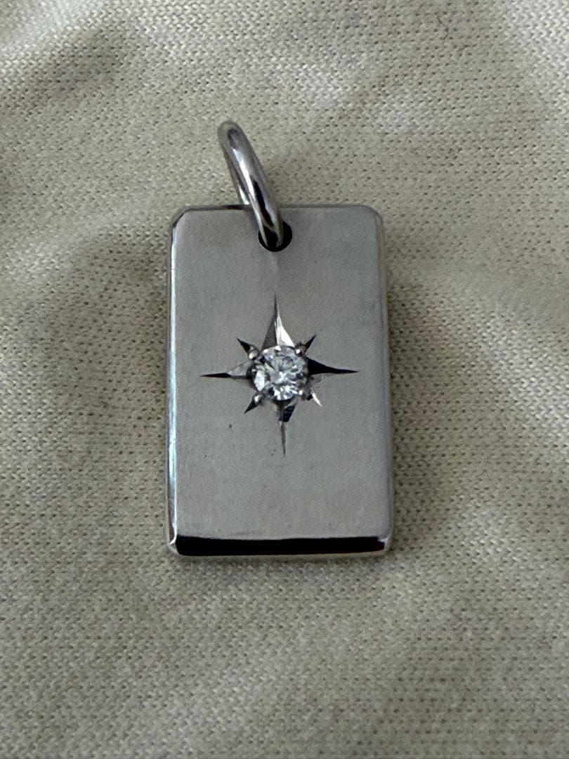 Pt999 純プラチナ ペンダントトップ ダイヤ0.05ct 約6.7g