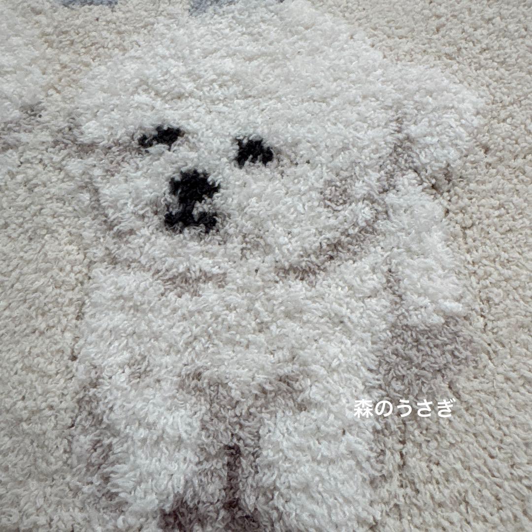 ジェラートピケ　ビションフリーゼ モチーフジャガードフード付きロングワンピース