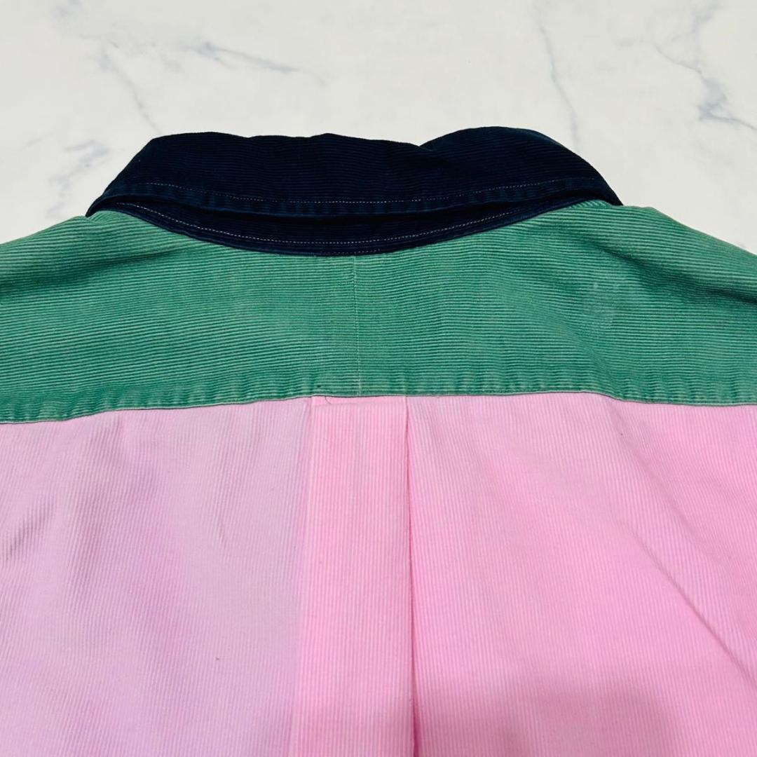【美品現行 大きいXL】ラルフローレン　コーデュロイ　長袖シャツ　ホースロゴ刺繍