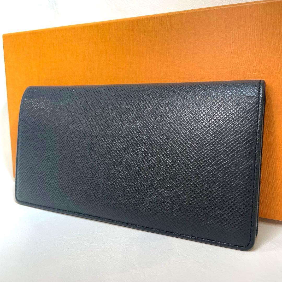 美品　ポルトフォイユブラザ　タイガ　長財布　黒　札入れ