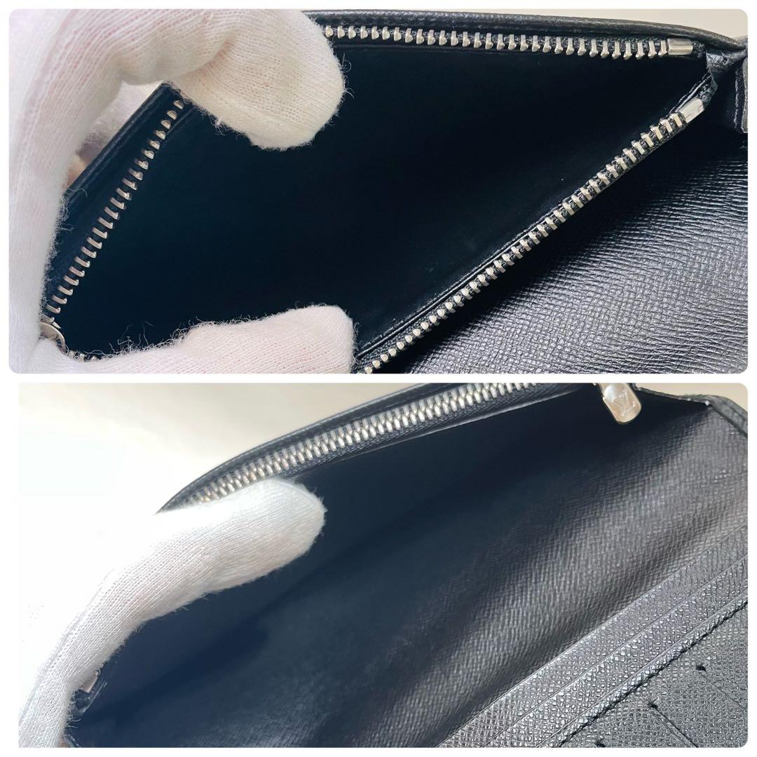 美品　ポルトフォイユブラザ　タイガ　長財布　黒　札入れ