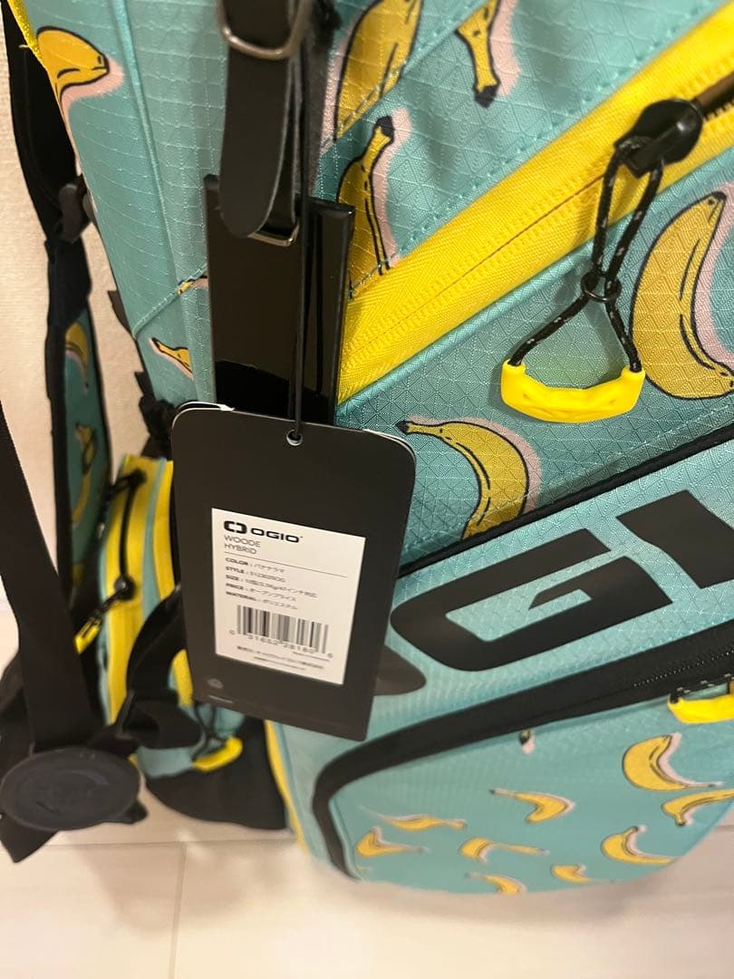 【新品】OGIO スタンド式ゴルフバッグ 水色 バナナ柄