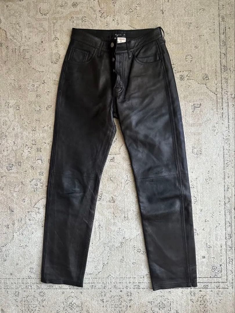 agni's b. レザーパンツ ラムレザー 38
