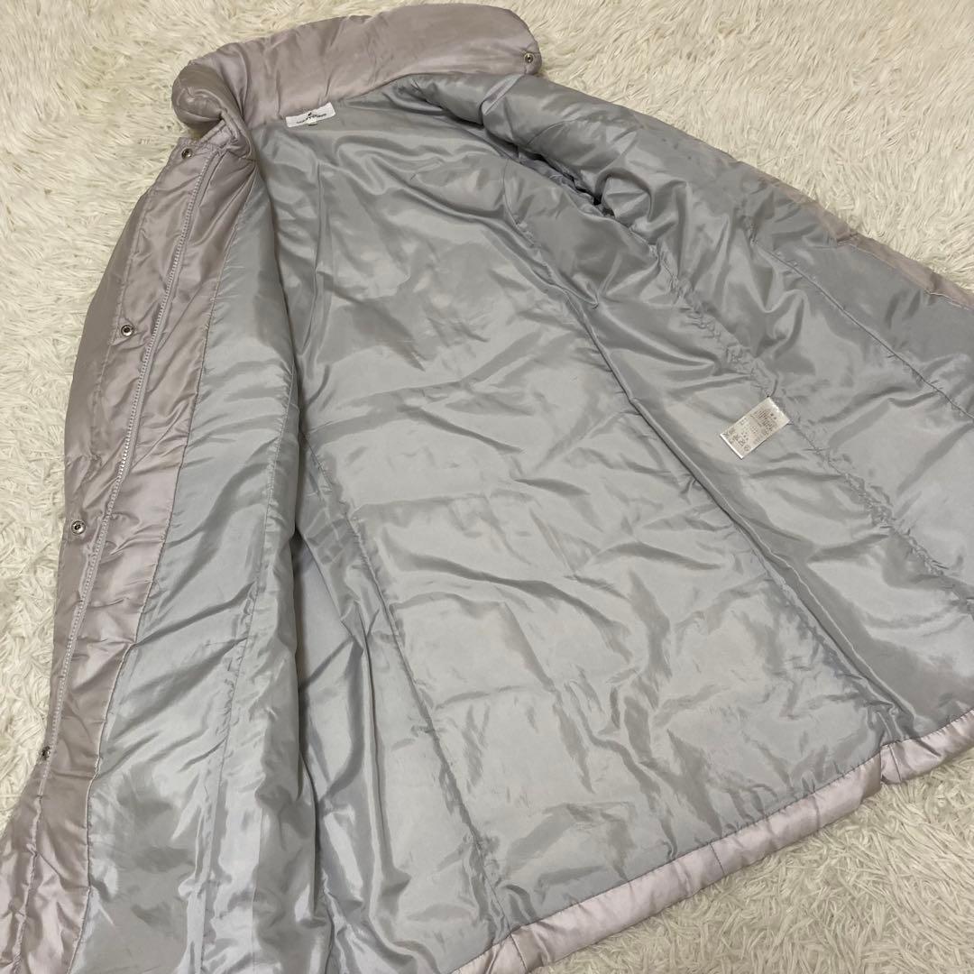 courreges クレージュ　ロゴ入りダウンコート　アウター　シルバー　40