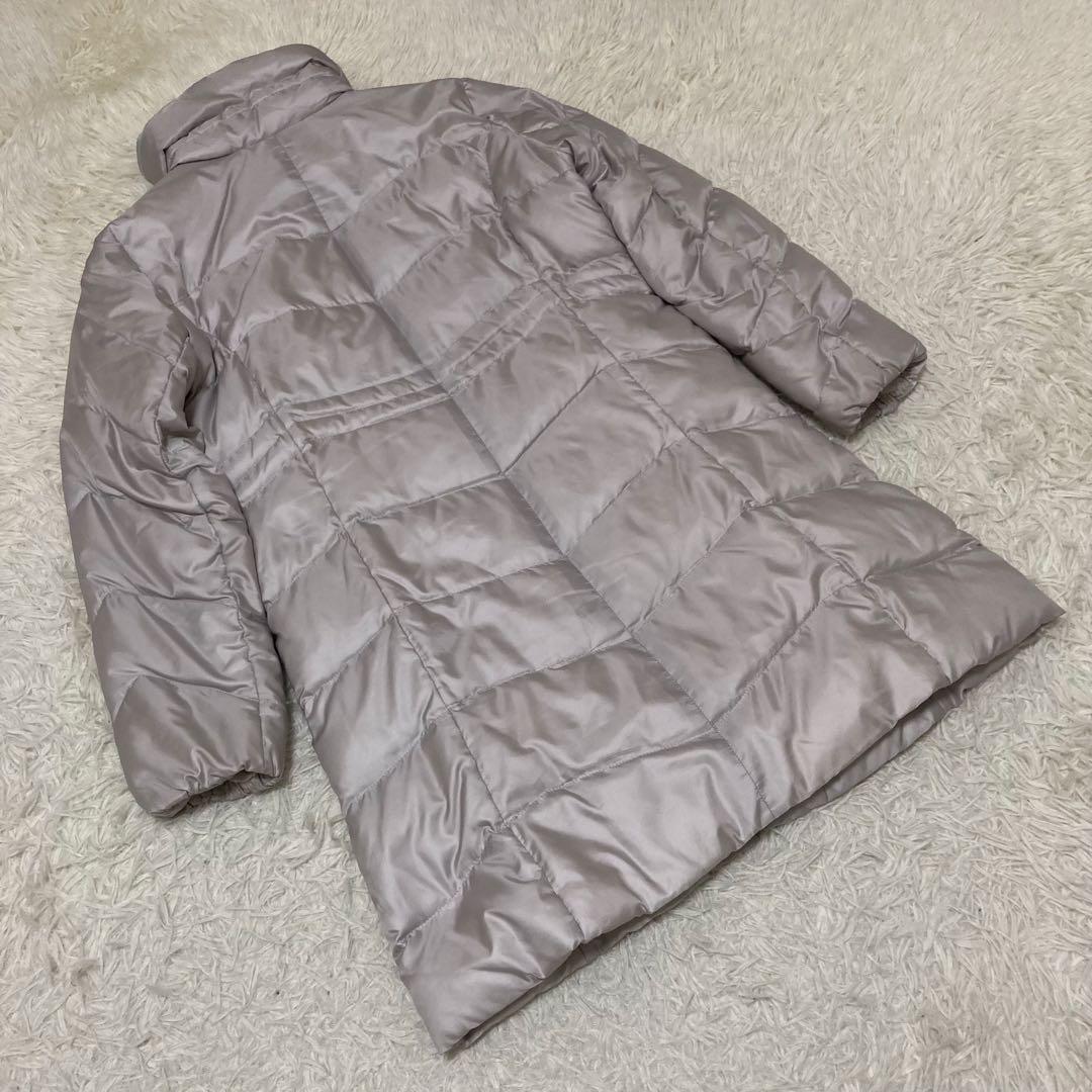 courreges クレージュ　ロゴ入りダウンコート　アウター　シルバー　40