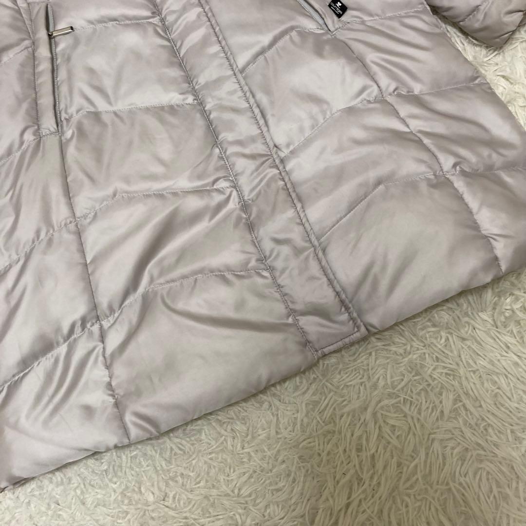 courreges クレージュ　ロゴ入りダウンコート　アウター　シルバー　40