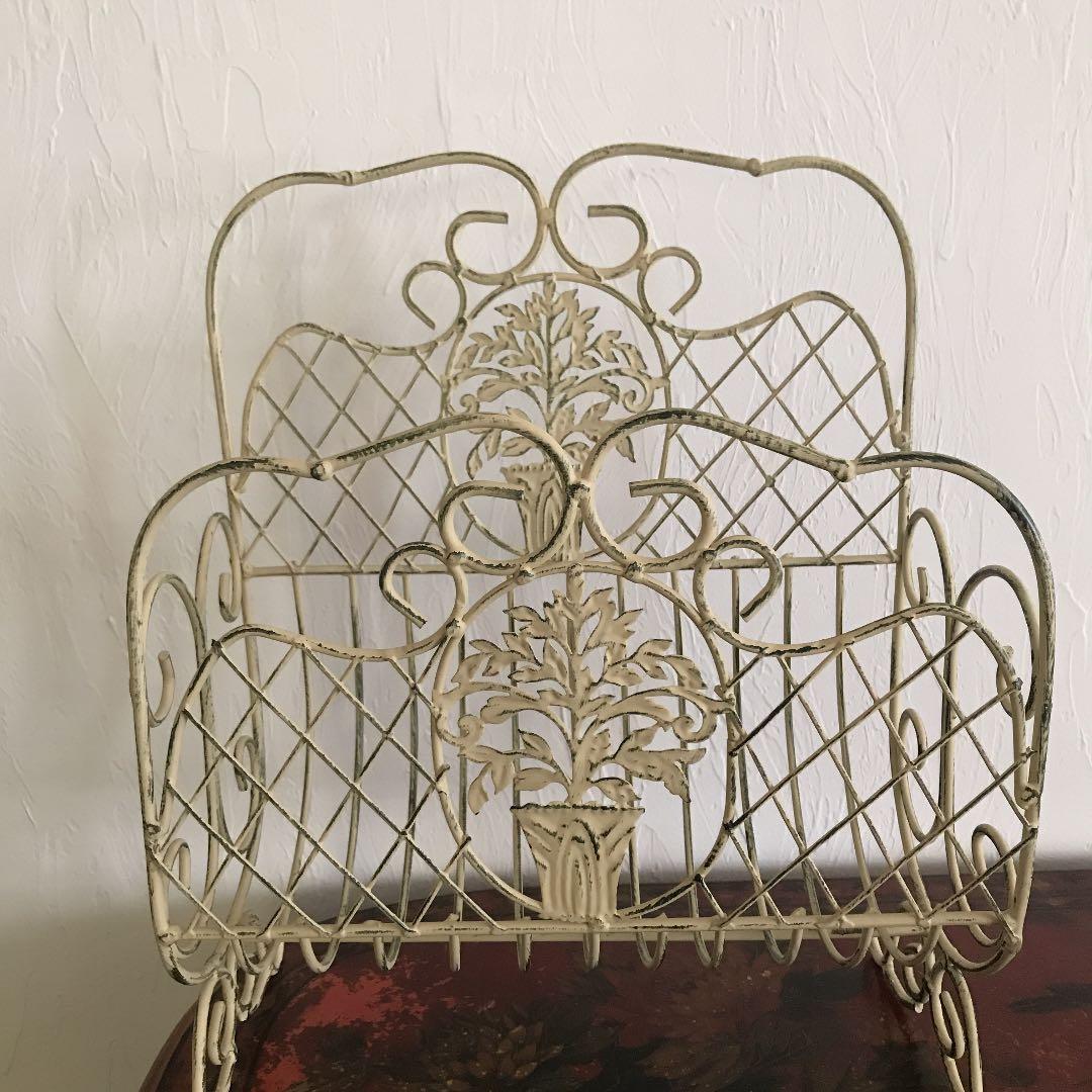 アイアンマガジンラック　アンティーク塗装仕上げ