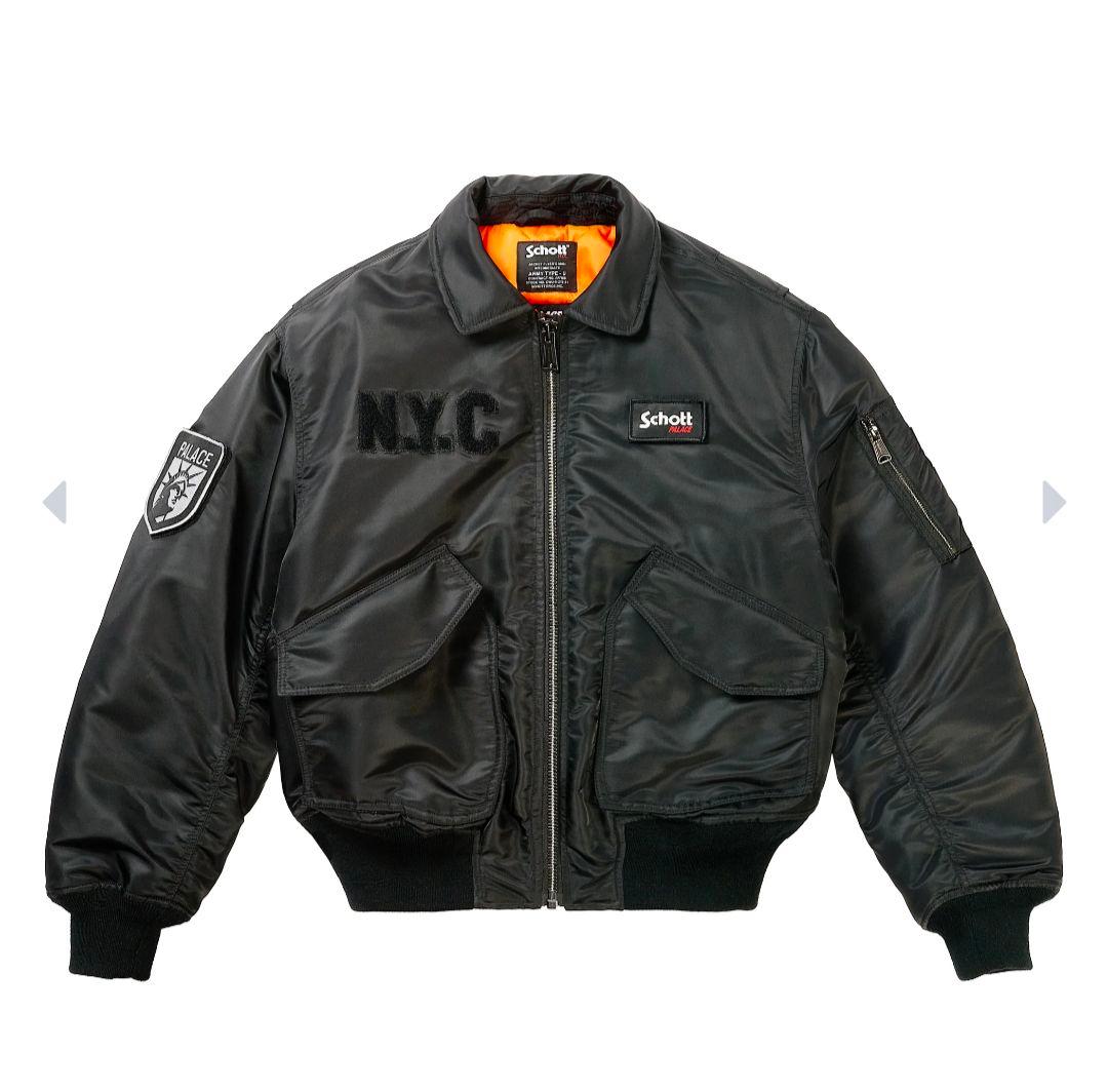 ジャケット・アウター PALACE SCHOTT BOMBER JACKET BLACK M