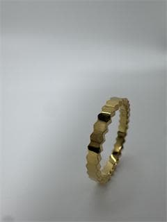 K18ゴールド 波形エッジリング1.26g 9号