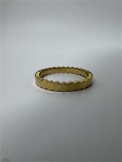 K18ゴールド 波形エッジリング1.26g 9号