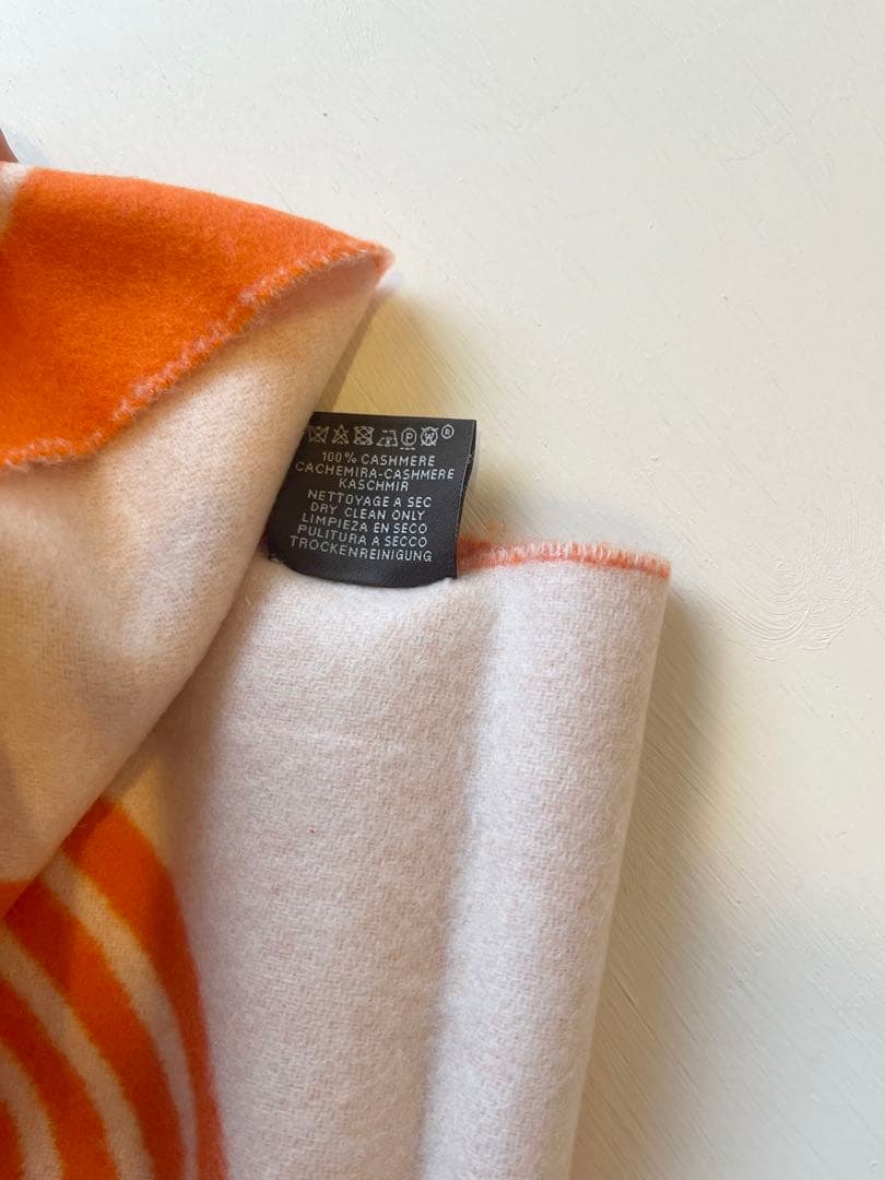 HERMES エルメス カシミヤ100% マフラー 極美品　箱付