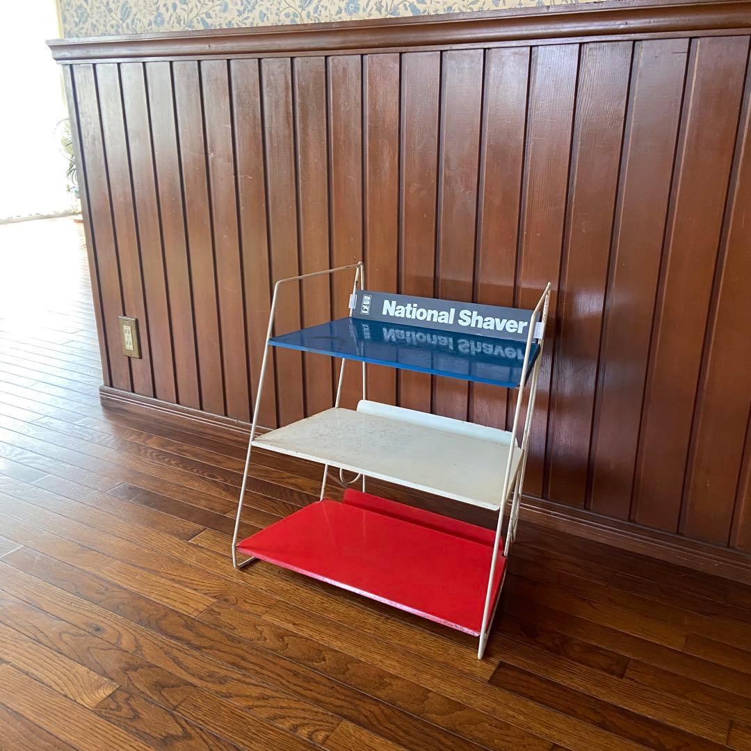 昭和レトロ　店舗什器　ナショナルの販売用棚　ビンテージ