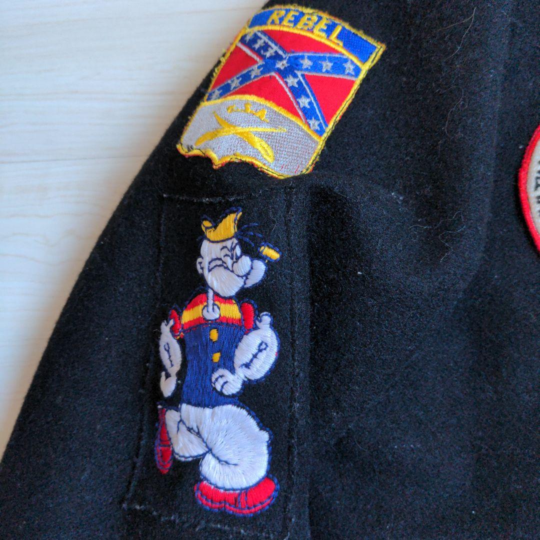 80s US.ネイビー ツアージャケット スーベニアジャケット ベトジャン 別珍