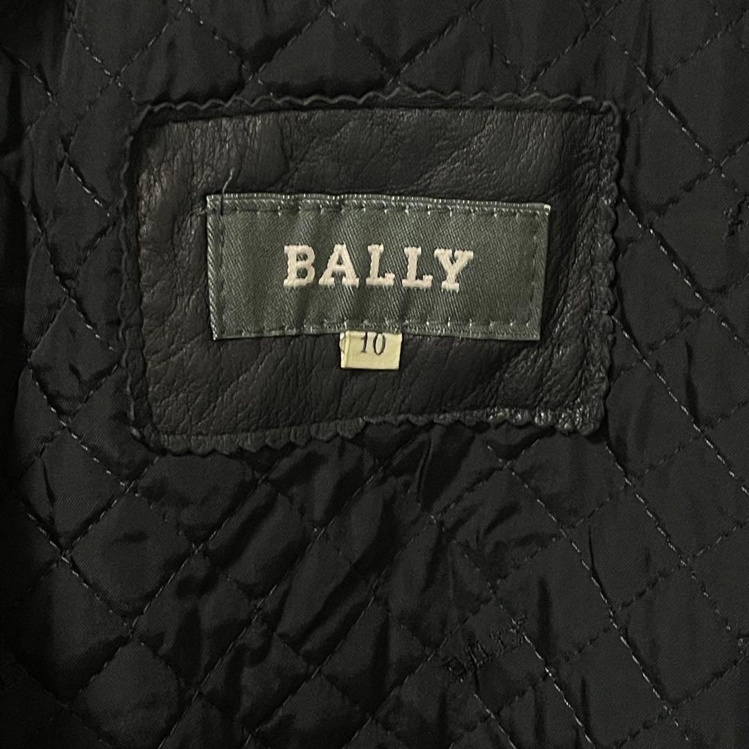BALLY /バリー レザー ダブルジャケット ブラック XL相当 a514