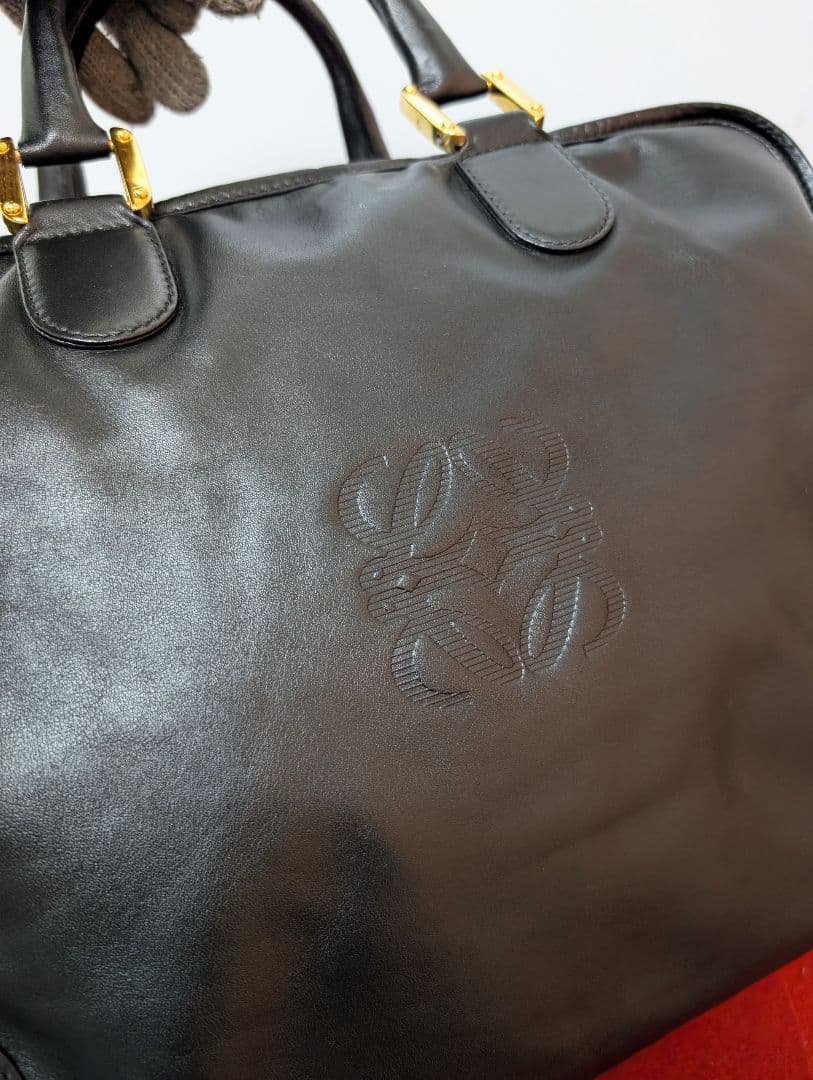 美品 極希少！ロエベ LOEWE アナグラム ボストン ハンドバッグ アマソナ