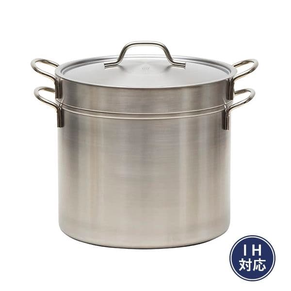 ハーフストレーナー付 パスタポット 22cmIH対応 ステンレス両手鍋