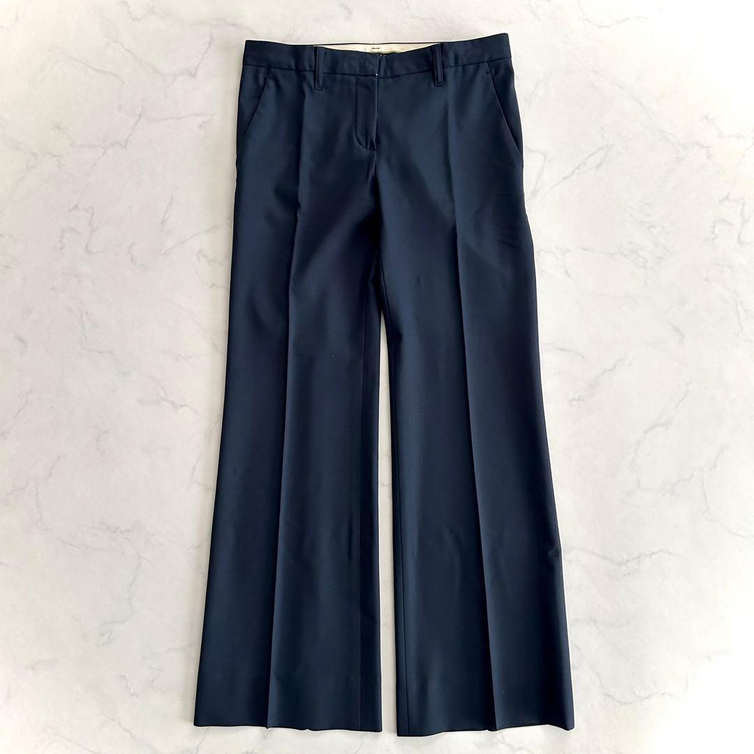 セオリー パンツスーツセットアップ 濃紺 ネイビー 0 2 ワイドパンツ 日本製