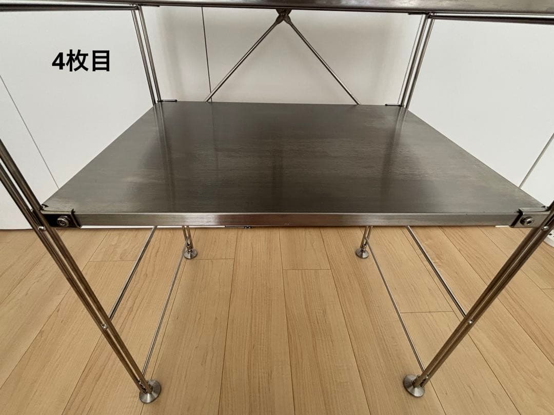 アラン　無印良品　ステンレスユニットシェルフ　ステンレス材棚セット　中
