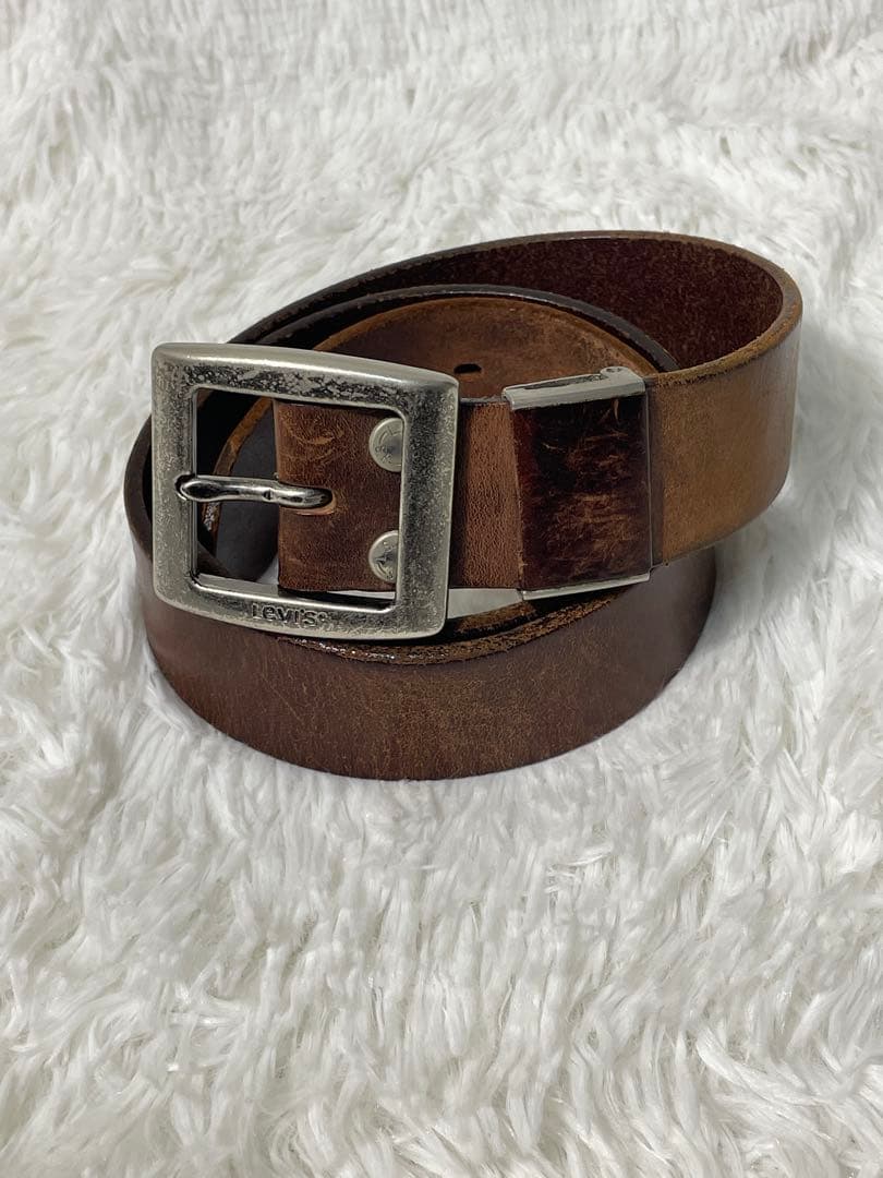 Levi’s リーバイス 本革 レザーベルト ブラウン USA刻印 ヴィンテージ