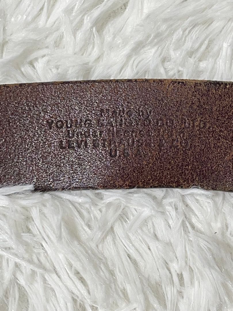 Levi’s リーバイス 本革 レザーベルト ブラウン USA刻印 ヴィンテージ