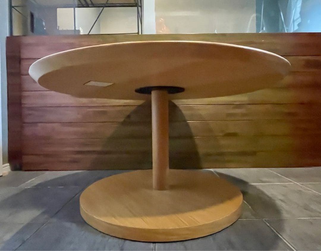直径引取可　超美品■オーク材 IDC大塚家具 リーベ リビングテーブル/80cm