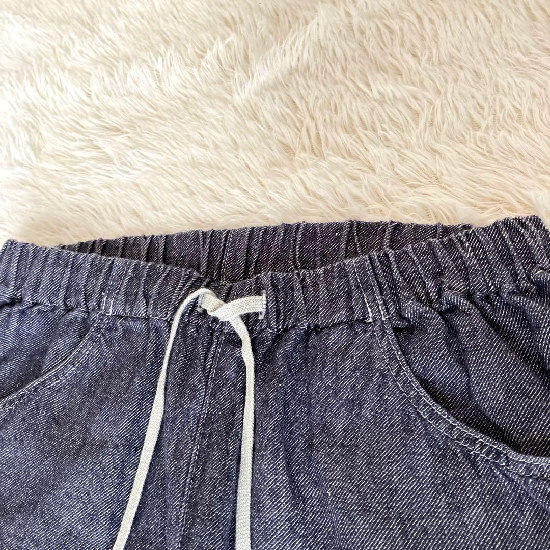 中川政七商店 リネンデニムイージーパンツ インディゴ 麻100% リネン 春夏