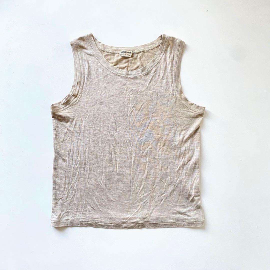 HERMES シルク　ノースリーブ　トップス　マルジェラ期　エルメス　38