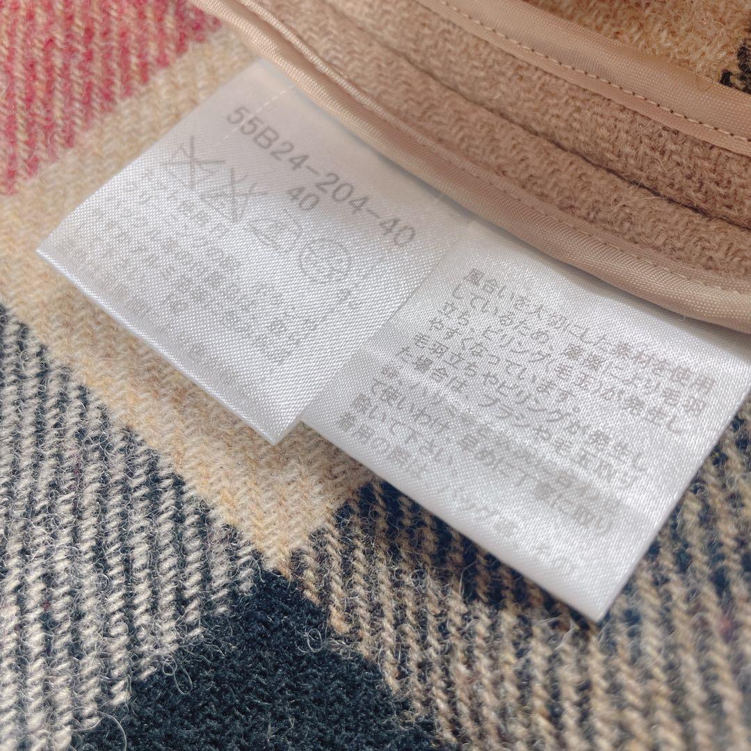 ゆいゆうママ　ブルーレーベルクレストブリッジ　ダッフルコート　裏地チェック