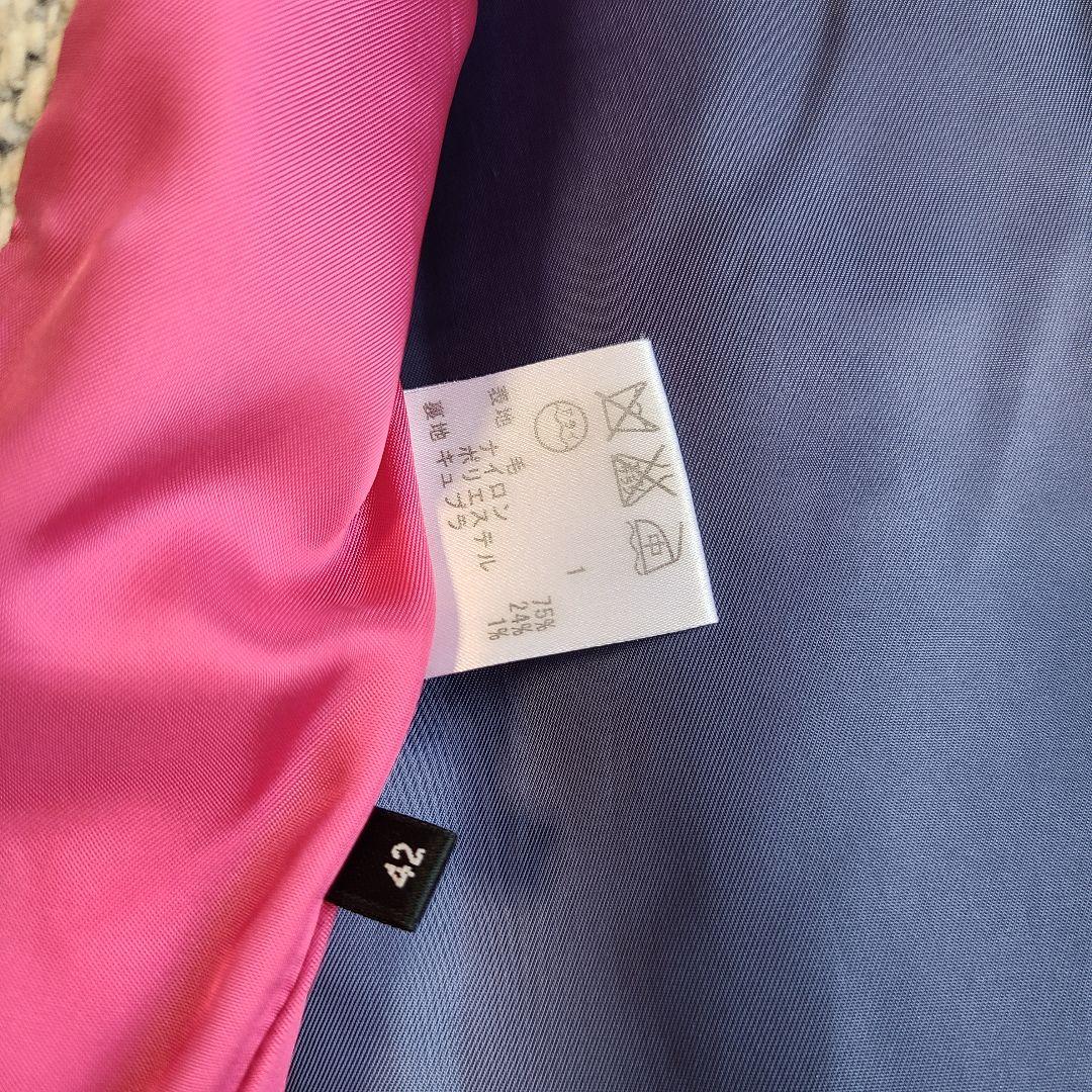 LL✨ポールスミス チェスターコート ダブルブレスト ツイード 裏地派手 リボン