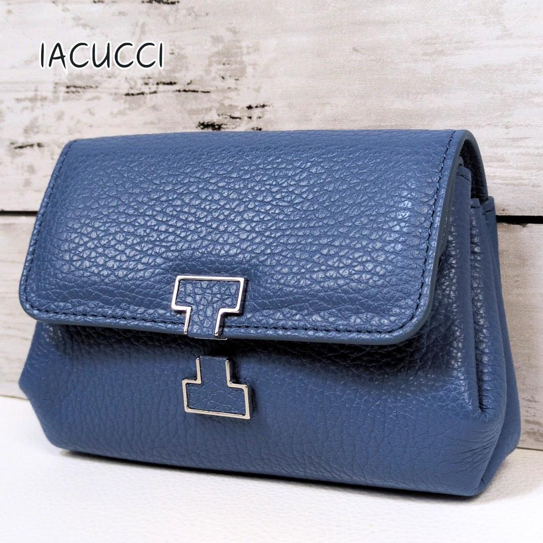 美品 IACUCCI イアクッチ アバウォレット CERVO ブルー 財布