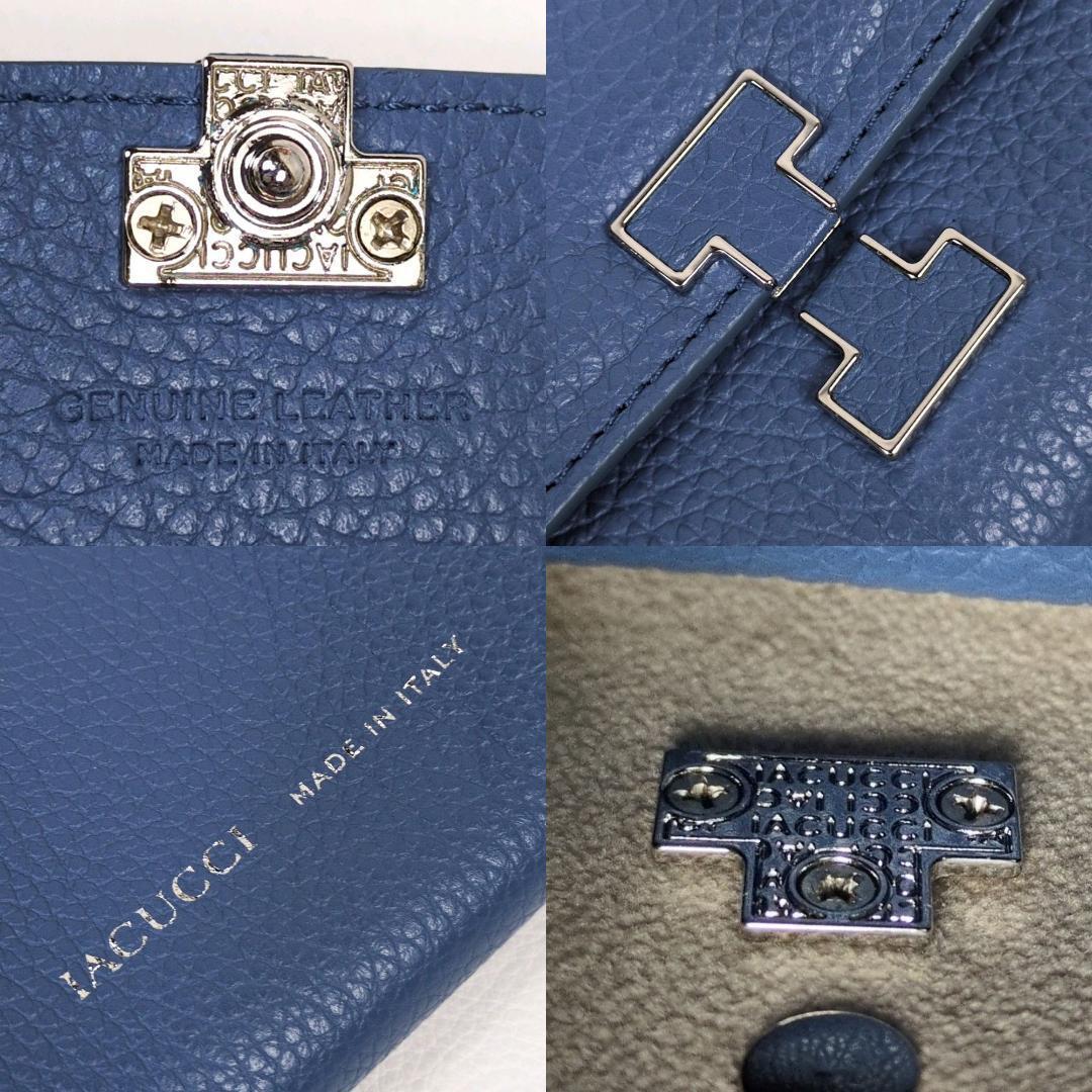 美品 IACUCCI イアクッチ アバウォレット CERVO ブルー 財布