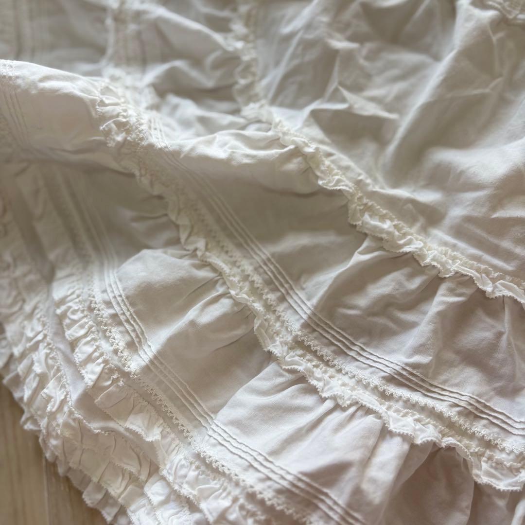 ワンダフルワールド　ピンクハウス　ピコフリルタブリエ　リボン　エプロン