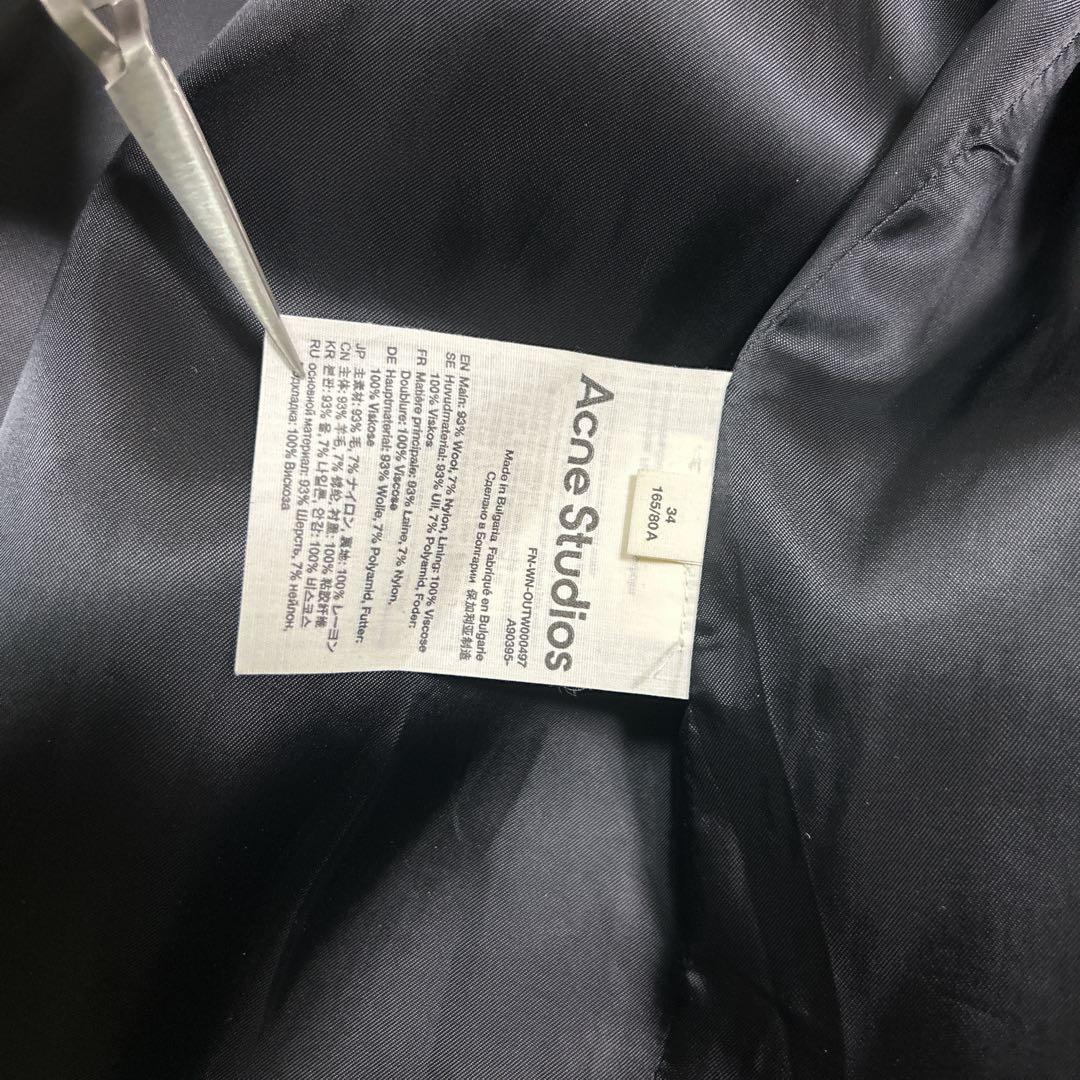 Acne Studios ウールコート ブラック オーバーサイズ