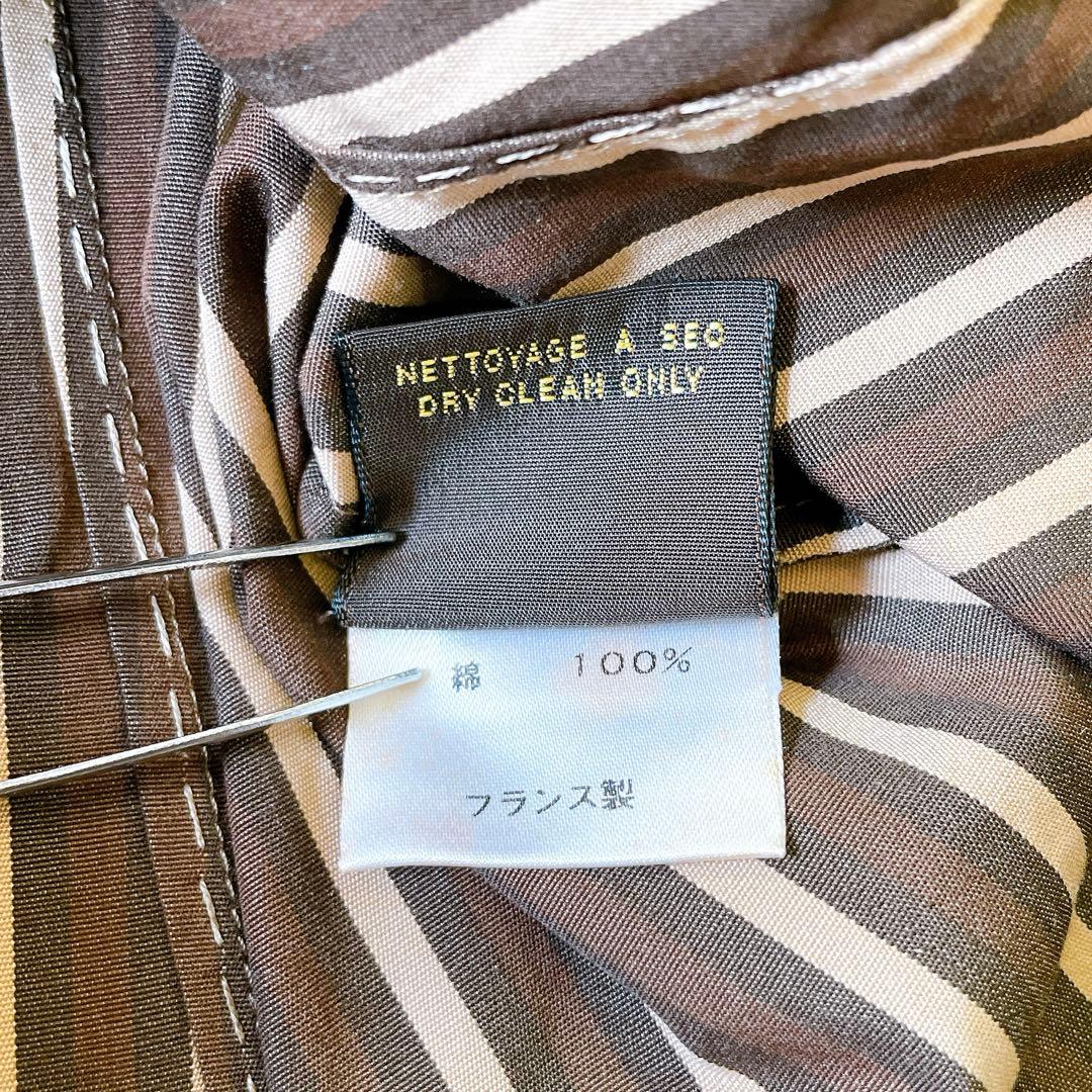 ルイヴィトン ストライプ シャツ　ブラウン　ベージュ