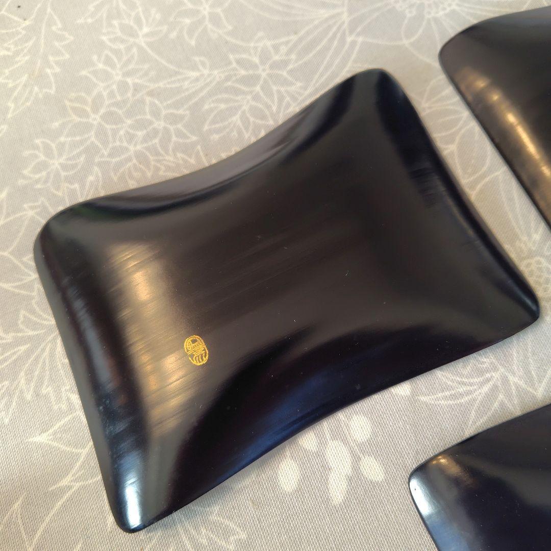 【象彦】銘々皿 5枚組 漆器 金箔 漆塗 専用箱付き