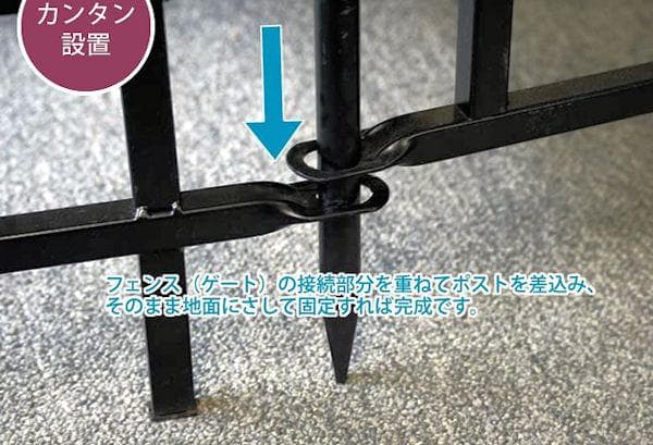 アイアンフェンスゲートセット ガーデンフェンス ゲート 間仕切り（472）
