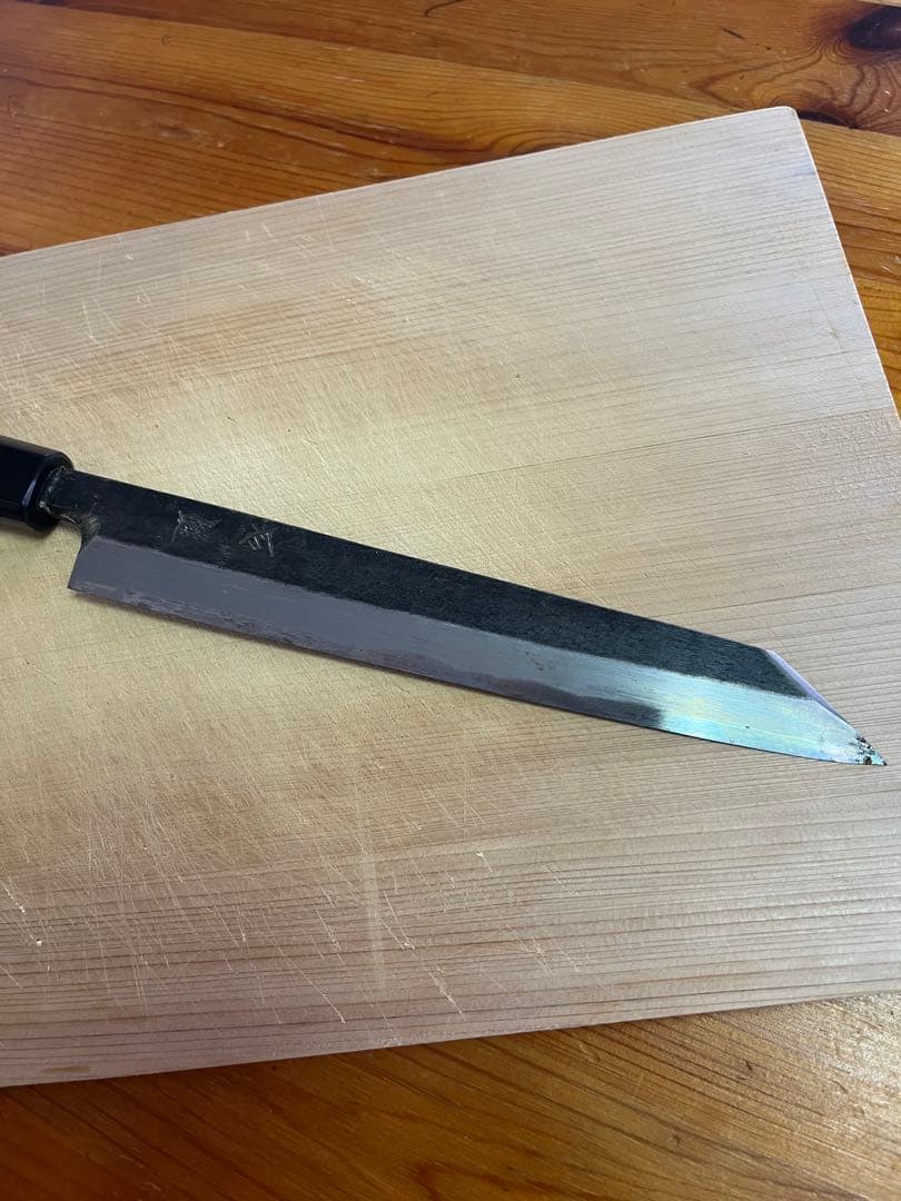 柳刃包丁 鋼製 木製ハンドル