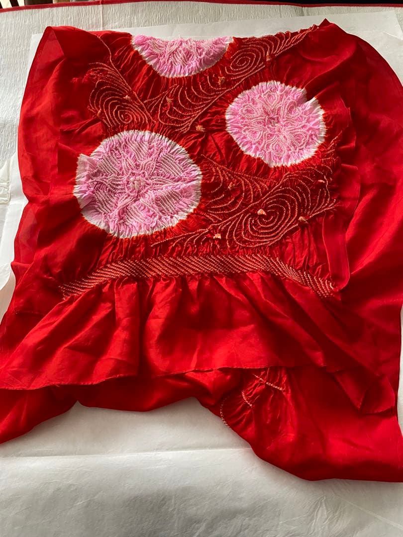 京都　志ま髙　3歳七五三　正絹　綸子地　お着物