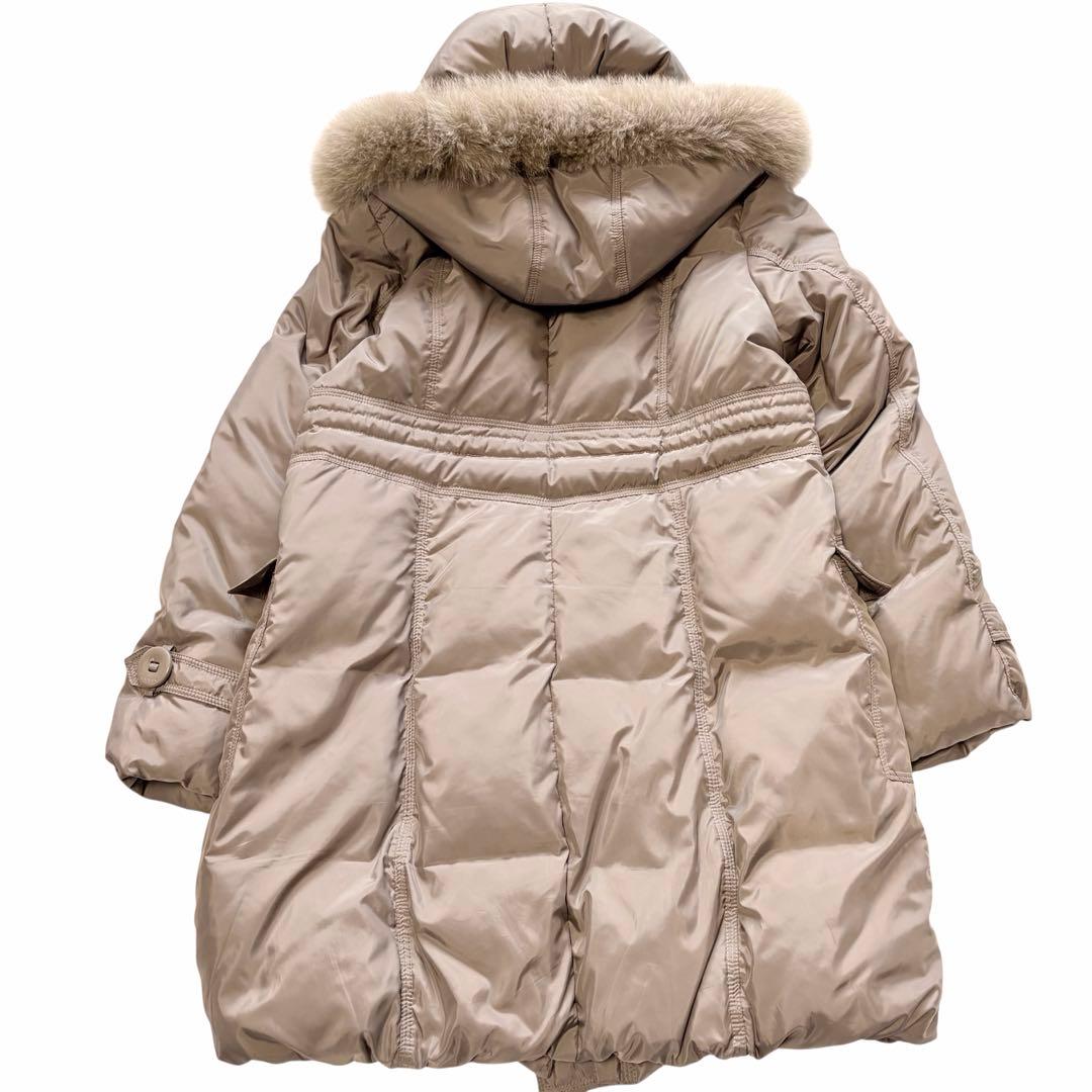 バルマン ブルーフォックスファー ダウンコート Aライン M 3way