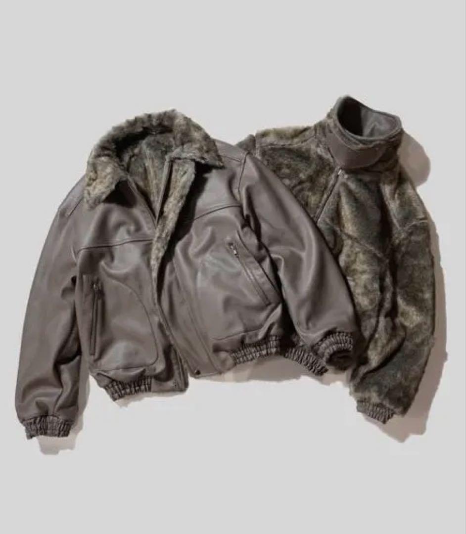 Camphorwoodフェイクレザーファー2wayリバーシブルジャケット