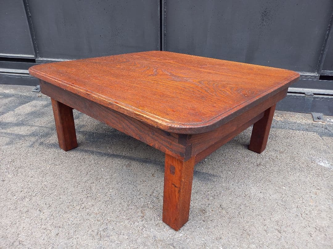 希少　1945年　終戦記念　時代　欅　一枚板　折り畳み式　座卓