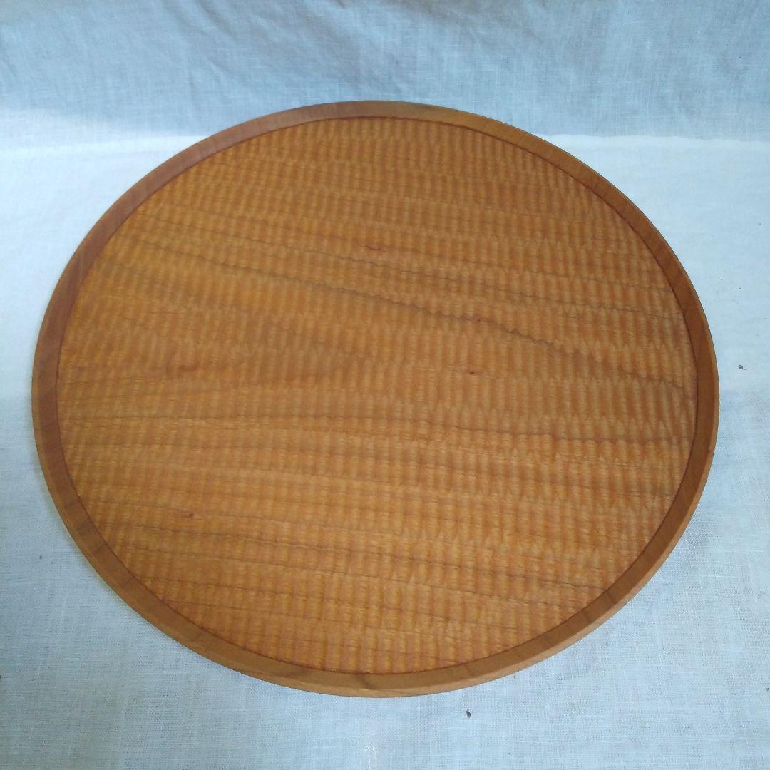 新品未使用✨高塚和則 ひとり膳28cmさくら材木製円形プレート②