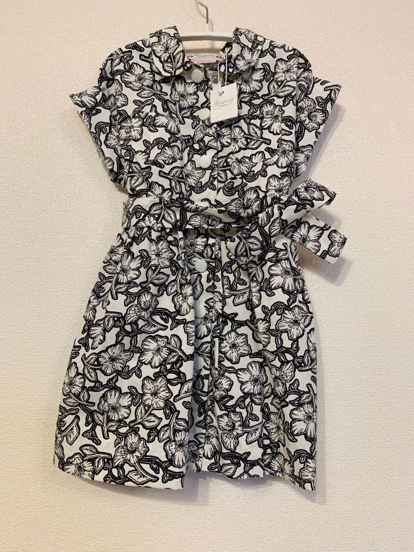 未使用タグ付き ボンポワン ワンピース bonpoint