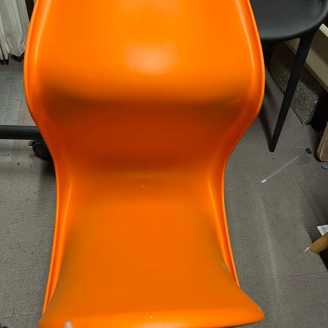 2F【used】②ヴィトラ　パントンチェア　デザイナーズチェア　オレンジ