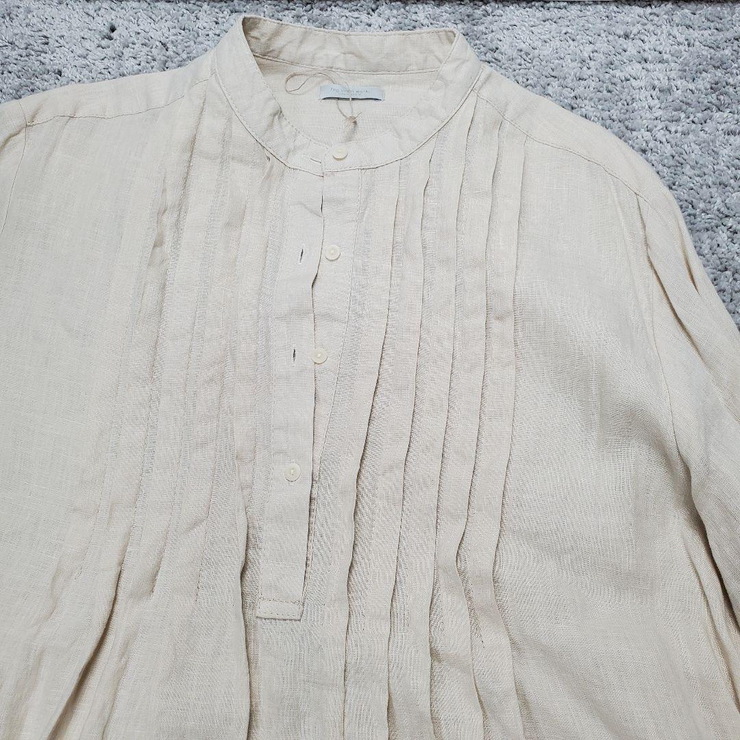 【未使用】フォグリネンワーク リネン バンドカラー ワンピース