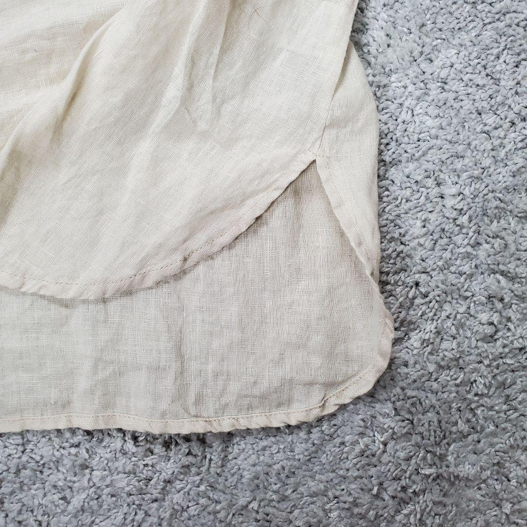 【未使用】フォグリネンワーク リネン バンドカラー ワンピース