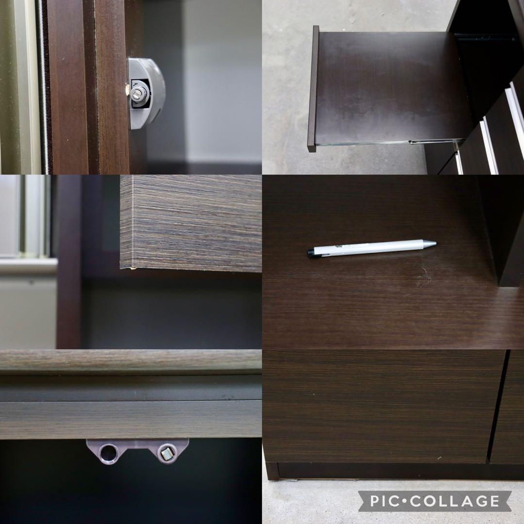 GMHH400○松田家具 プリモアレンジ ダークブラウン キッチンボード レンジ