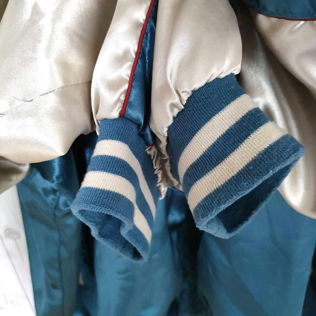 スカジャン 横須賀 両面刺繍デザイン 鯉 激シブ 人気カラー 3L 青 ブルー