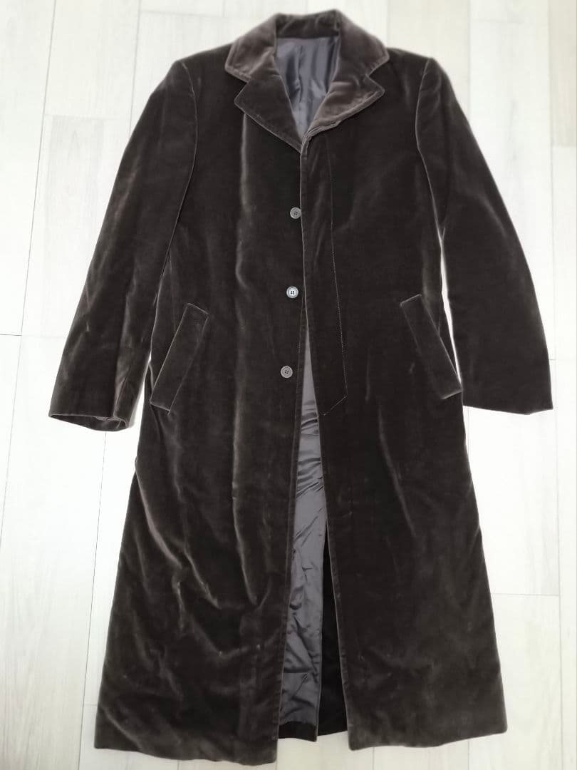 【美品】GIANFRANCO FERRE ロングコート（ベロア） Mサイズ